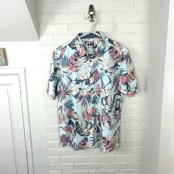 NWT Salty Crew Men’s Hawaiian Button Down Shirt Size L - Picture 1 of 7
